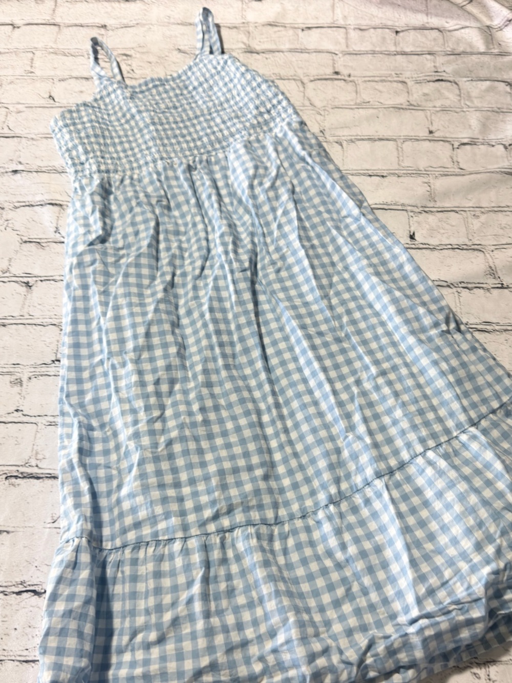 Carter's Light Blue Gingham Smocked Sundress Girl’s Size 8